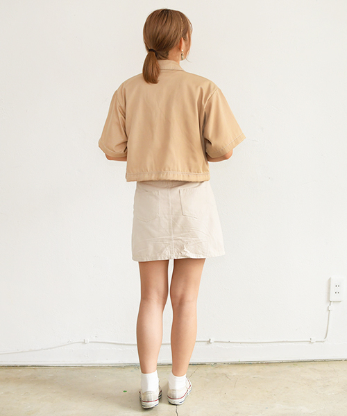 PairPair（ペアペア）の「配色ステッチポケット付きドロストシャツ（シャツ/ブラウス・レディース・ブラック/ベージュ・FREE）」の14枚目の写真