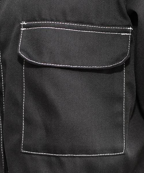 PairPair（ペアペア）の「配色ステッチポケット付きドロストシャツ（シャツ/ブラウス・レディース・ブラック/ベージュ・FREE）」の21枚目の写真