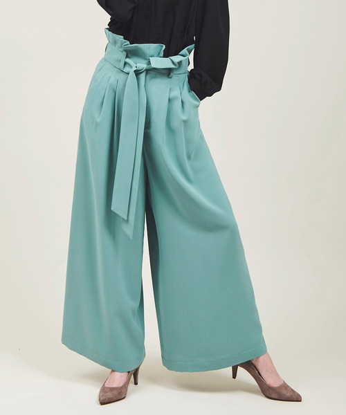 The Virgnia（ザ ヴァージニア）の「ハイウエストフレアパンツ（その他パンツ・レディース・ピンク/ライトグリーン・38/36）」の2枚目の写真