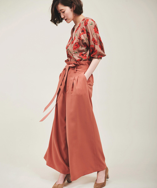 The Virgnia（ザ ヴァージニア）の「ハイウエストフレアパンツ（その他パンツ・レディース・ピンク/ライトグリーン・38/36）」の4枚目の写真