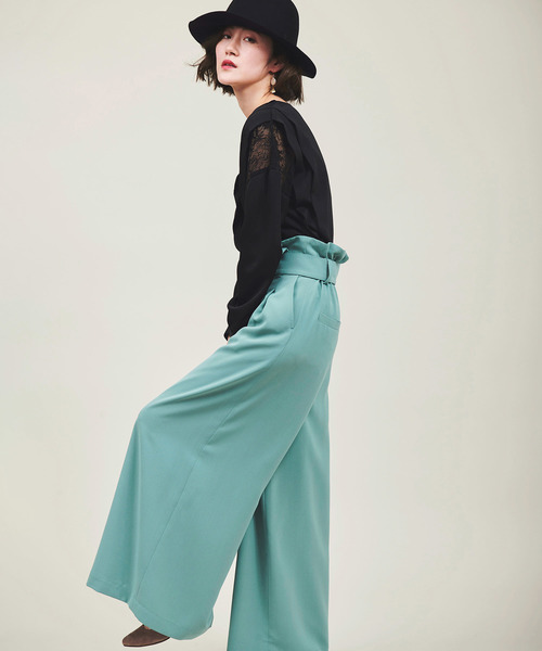 The Virgnia（ザ ヴァージニア）の「ハイウエストフレアパンツ（その他パンツ・レディース・ピンク/ライトグリーン・38/36）」の8枚目の写真