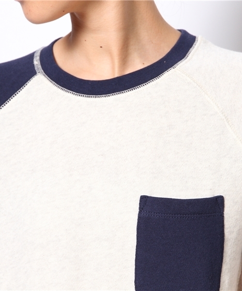 BEAMS BOY(ビームスボーイ)の「○BEAMS BOY / ポケット付き クルーネック ショートスリーブ **(スウェット・レディース・ナチュラル/ネイビー/その他1・ONE SIZE)」の9枚目の写真