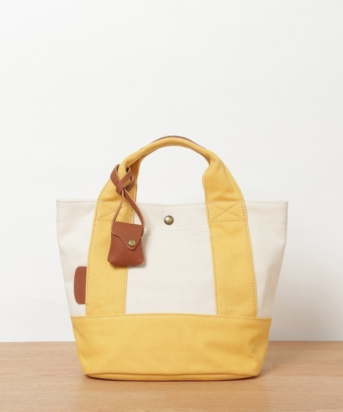 toleur（トーラ）の「【toleur】コンビキャンバス/カウレザー ミニトート/11568（トートバッグ・レディース・ブラック/グリーン/ライトブラウン/イエロー/ベージュ/ブルー/カーキ/ライトグレー/オレンジ/グレイッシュベージュ・FREE）」の14枚目の写真