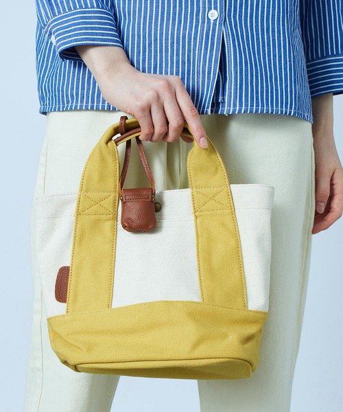 toleur（トーラ）の「【toleur】コンビキャンバス/カウレザー ミニトート/11568（トートバッグ・レディース・ブラック/グリーン/ライトブラウン/イエロー/ベージュ/ブルー/カーキ/ライトグレー/オレンジ/グレイッシュベージュ・FREE）」の17枚目の写真