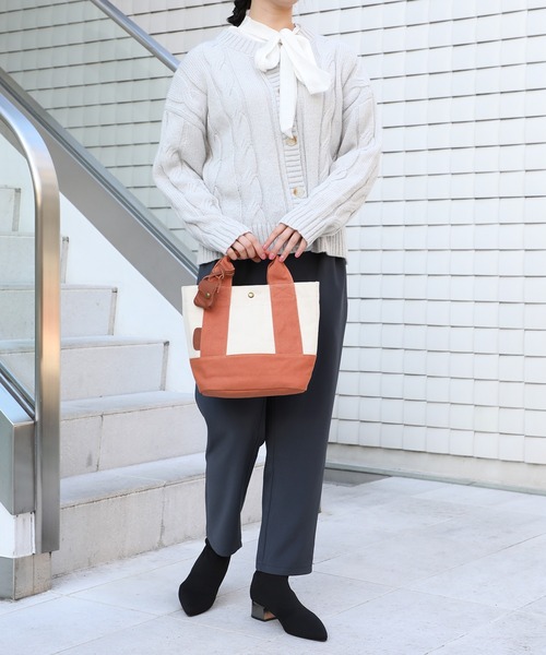 toleur】コンビキャンバス/カウレザー ミニトート/11568(トートバッグ toleur】コンビキャンバス/カウレザー ミニトート/11568(トートバッグ