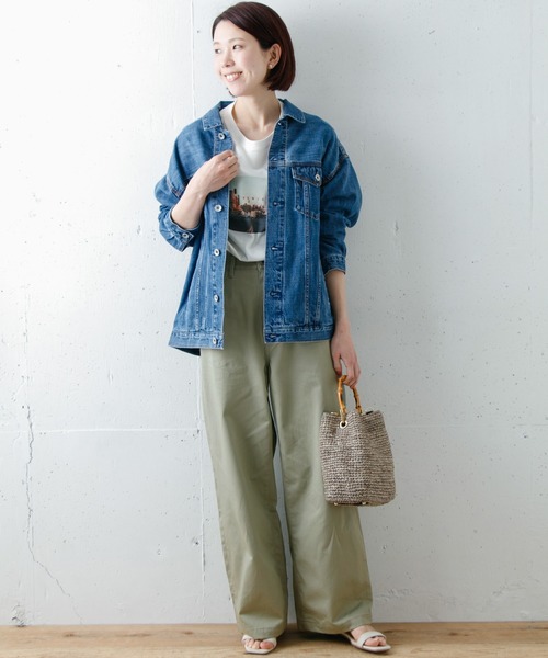 URBAN RESEARCH Sonny Label（アーバンリサーチサニーレーベル）の「ワイドチノパンツ（チノパンツ・レディース・カーキ/ブラウン/ライトベージュ・マルチサイズ）」の5枚目の写真