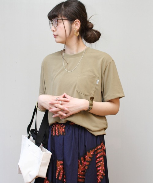 GYMPHLEX（ジムフレックス）の「GYMPHLEX / ジムフレックス　ポリコットンTEE POLICOTTN TEE #J-1411（Tシャツ/カットソー・レディース・ブラック/ストーン/ベージュ/ホワイト・14）」の2枚目の写真