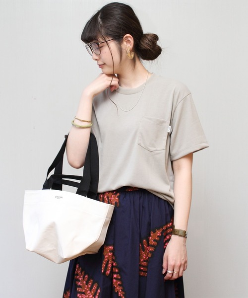 GYMPHLEX（ジムフレックス）の「GYMPHLEX / ジムフレックス　ポリコットンTEE POLICOTTN TEE #J-1411（Tシャツ/カットソー・レディース・ブラック/ストーン/ベージュ/ホワイト・14）」の4枚目の写真
