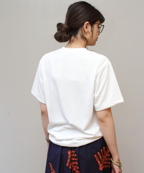 GYMPHLEX（ジムフレックス）の「GYMPHLEX / ジムフレックス　ポリコットンTEE POLICOTTN TEE #J-1411（Tシャツ/カットソー・レディース・ブラック/ストーン/ベージュ/ホワイト・14）」の9枚目の写真