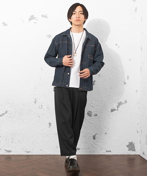 MinoriTY(マイノリティ)の「メンズワイドシルエットアンクルタックパンツ(その他パンツ・メンズ・グリーン/ブラック/モカ・L/M)」の4枚目の写真