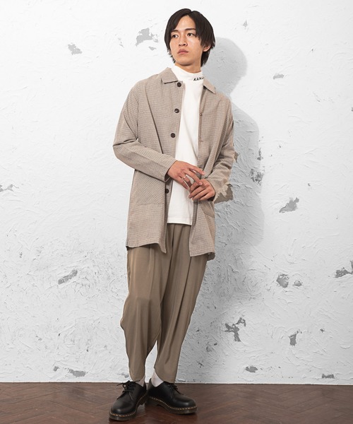 MinoriTY(マイノリティ)の「メンズワイドシルエットアンクルタックパンツ(その他パンツ・メンズ・グリーン/ブラック/モカ・L/M)」の5枚目の写真