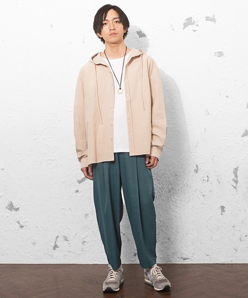 MinoriTY(マイノリティ)の「メンズワイドシルエットアンクルタックパンツ(その他パンツ・メンズ・グリーン/ブラック/モカ・L/M)」の6枚目の写真