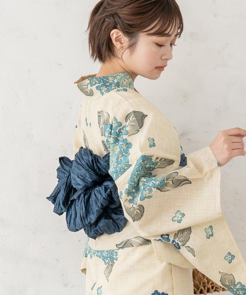 ゆかた館グレース（ユカタカングレース）の「兵児帯 (close)（和装小物・レディース・レッド/ブラック/ネイビー/パープル/コーラルピンク/エメラルド/マスタード/ワインレッド/ライトイエロー/オレンジ/ブルー/サックスブルー/ピンク/ホワイト/グリーン/ブラウン/ライトグレー/ラベンダー/ターメリック/グレイッシュベージュ・FREE）」の8枚目の写真