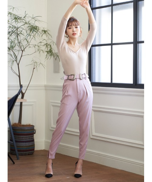Darich(ダーリッチ)の「カラーテーパードパンツ(その他パンツ・レディース・ピンク/サックスブルー/モカ・S/M)」の9枚目の写真