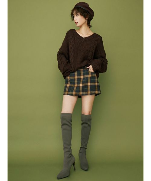 GYDA(ジェイダ)の「インストームニーハイブーツ(ブーツ・レディース・ブラック/ベージュ・SMALL/MEDIUM/LARGE)」の6枚目の写真