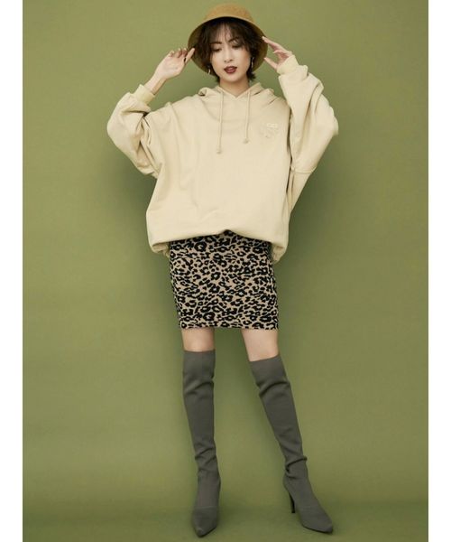 GYDA(ジェイダ)の「インストームニーハイブーツ(ブーツ・レディース・ブラック/ベージュ・SMALL/MEDIUM/LARGE)」の4枚目の写真