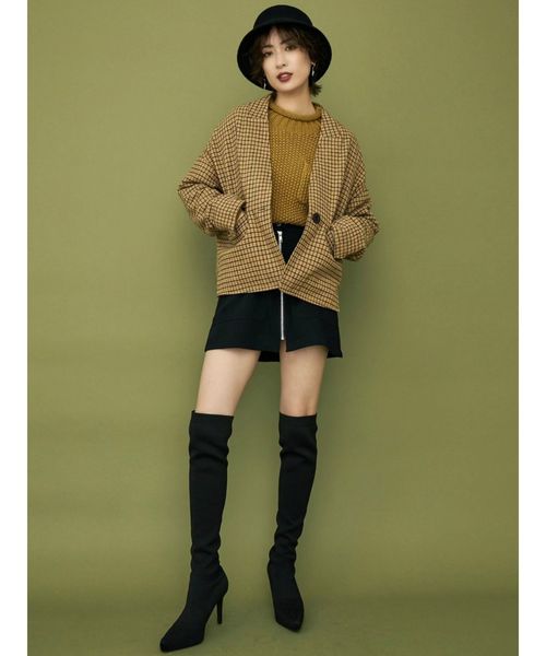 GYDA(ジェイダ)の「インストームニーハイブーツ(ブーツ・レディース・ブラック/ベージュ・SMALL/MEDIUM/LARGE)」の11枚目の写真