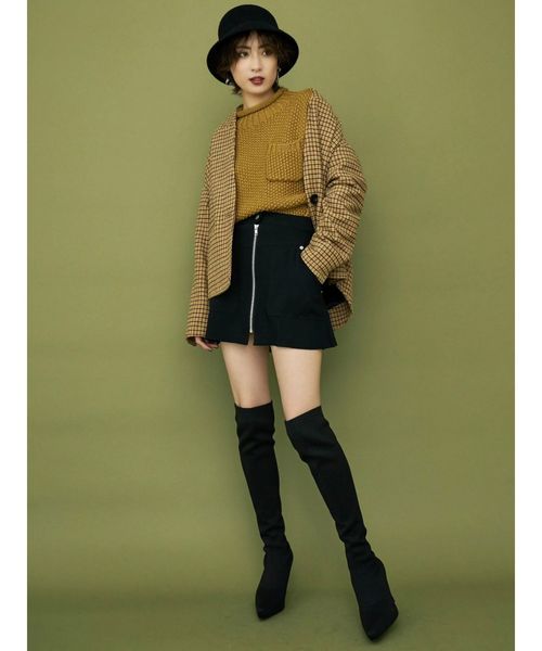 GYDA(ジェイダ)の「インストームニーハイブーツ(ブーツ・レディース・ブラック/ベージュ・SMALL/MEDIUM/LARGE)」の12枚目の写真