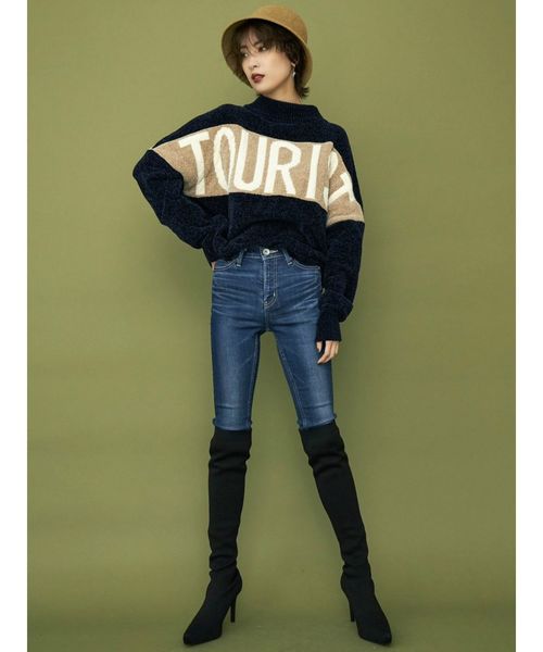 GYDA(ジェイダ)の「インストームニーハイブーツ(ブーツ・レディース・ブラック/ベージュ・SMALL/MEDIUM/LARGE)」の15枚目の写真