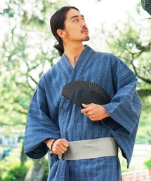 青と緑のチェック柄浴衣 浴衣（ブルー・ネイビー/青色系・チェック柄）ファッション通販