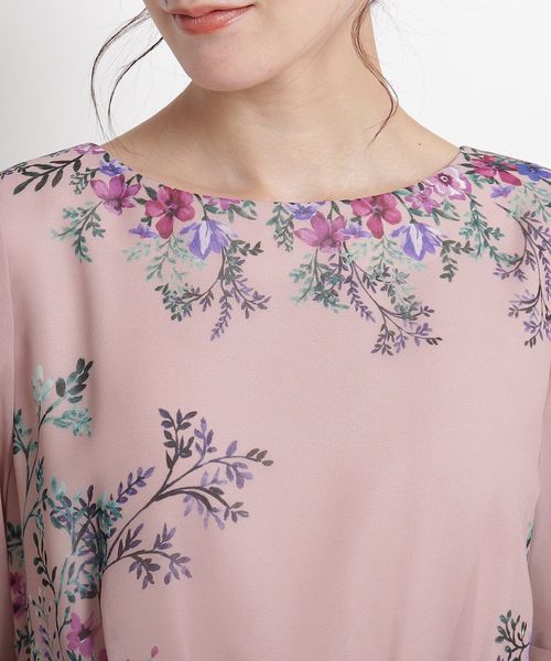 洗える フラワープリントワンピース ワンピース Sunauna スーナウーナ のファッション ワンピース セール