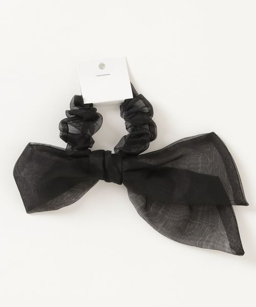 WEGO(ウィゴー)の「WEGO/透けリボンシュシュ(シュシュ・レディース・ブラック/ベージュ・FREE)」の2枚目の写真