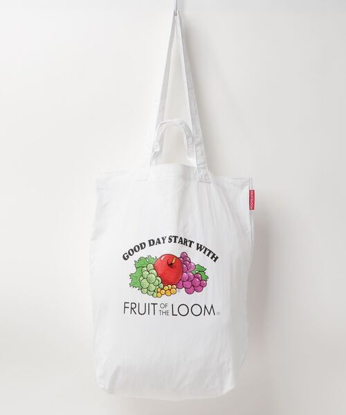 FRUIT OF THE LOOM(フルーツオブザルーム)の「FRUIT OF THE LOOM MULTI COLOR TOTE BAG M(トートバッグ・レディース・ブラック/ホワイト・FREE)」の8枚目の写真