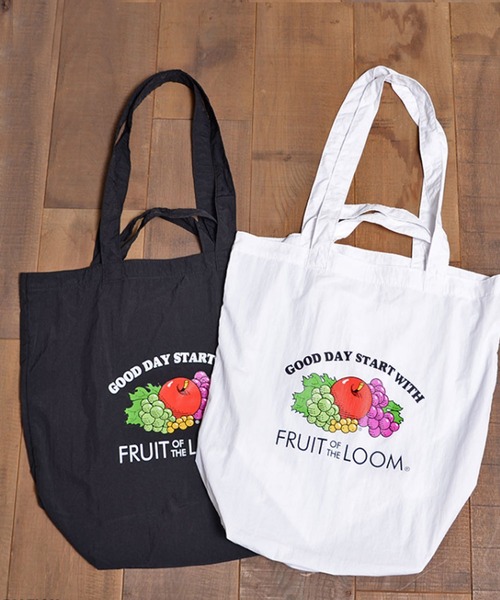 FRUIT OF THE LOOM(フルーツオブザルーム)の「FRUIT OF THE LOOM MULTI COLOR TOTE BAG M(トートバッグ・レディース・ブラック/ホワイト・FREE)」の10枚目の写真