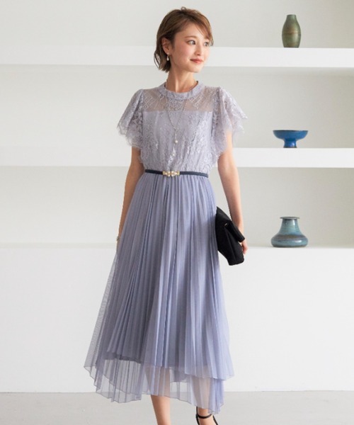 国内初の直営店 セール Doll ドリードール のファッション レース切り替えイレヘムチュールプリーツスカートワンピースドレス ドレス ワンピース ドレス ドレス Doll ドリードール のドレス レース切り替えイレヘムチュールプリーツスカートワンピース