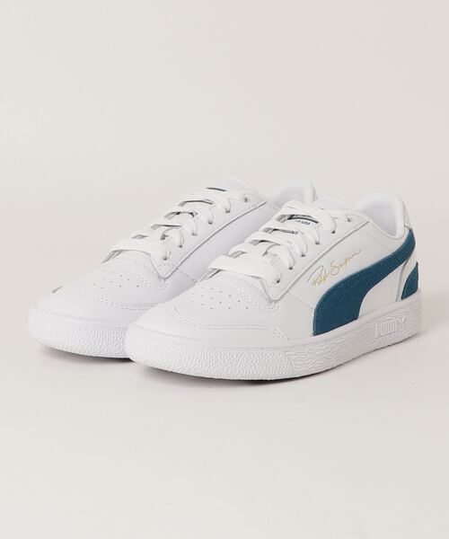 PUMA(プーマ)の「PUMA/プーマ スニーカー ラルフサンプソンロウフリースタイル 374100(スニーカー・メンズ・ホワイト×ブルー・23.0cm/26.0cm/27.0cm/24.0cm/25.0cm/28.0cm/27.5cm/23.5cm/26.5cm/24.5cm/29.0cm/28.5cm/25.5cm)」の1枚目の写真