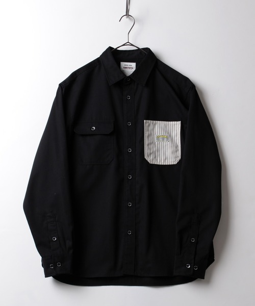 SMITH'S(スミス)の「【SMITH'S/スミス】 ツイルワークシャツ 切替ポケット /オーバーシャツ ジャケット(シャツ/ブラウス・メンズ・ネイビー/ブラック/オフホワイト/ベージュ・L/M/XL)」の6枚目の写真