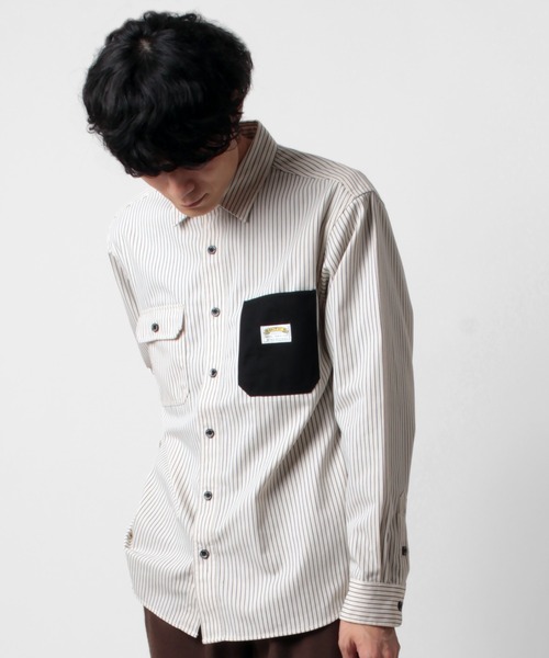 SMITH'S(スミス)の「【SMITH'S/スミス】 ツイルワークシャツ 切替ポケット /オーバーシャツ ジャケット(シャツ/ブラウス・メンズ・ネイビー/ブラック/オフホワイト/ベージュ・L/M/XL)」の9枚目の写真