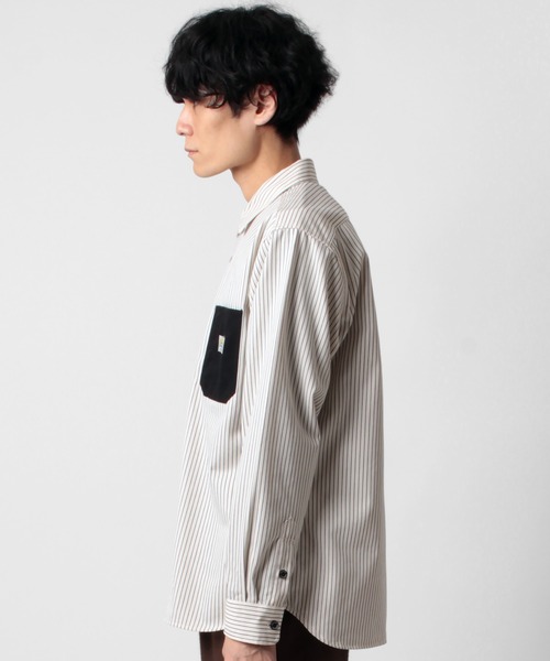 SMITH'S(スミス)の「【SMITH'S/スミス】 ツイルワークシャツ 切替ポケット /オーバーシャツ ジャケット(シャツ/ブラウス・メンズ・ネイビー/ブラック/オフホワイト/ベージュ・L/M/XL)」の13枚目の写真
