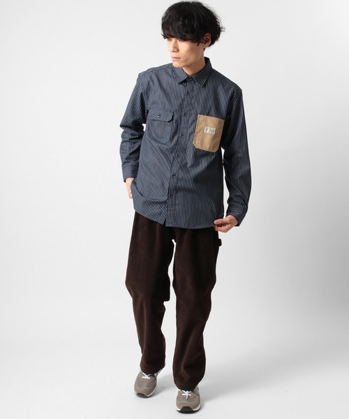 SMITH'S(スミス)の「【SMITH'S/スミス】 ツイルワークシャツ 切替ポケット /オーバーシャツ ジャケット(シャツ/ブラウス・メンズ・ネイビー/ブラック/オフホワイト/ベージュ・L/M/XL)」の21枚目の写真