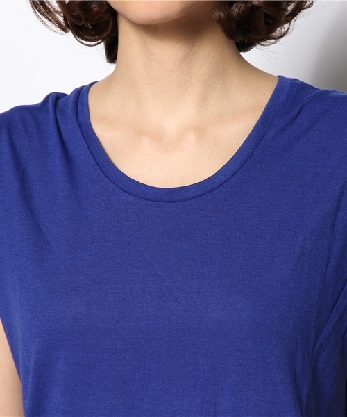 NIKE（ナイキ）の「ウィメンズ ナイキ クラブ ボーイフレンド NIKE BOYFRIEND TEE 633442（Tシャツ/カットソー・レディース・グレー/ブルー・MEDIUM）」の7枚目の写真
