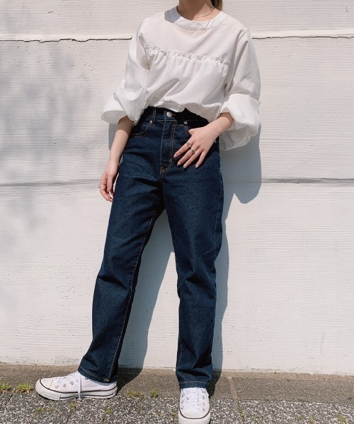 VANNIE U（ヴァニーユー）の「ティアードボリュームブラウスワンピース（ワンピース・レディース・ホワイト/ブラック/ミント・FREE）」の9枚目の写真