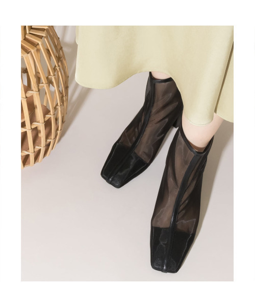 RANDA(ランダ)の「ソフト シースルーショートブーツ(ブーツ・レディース・ベージュ/ブラウン/ブラック・L/S/M/LL)」の5枚目の写真