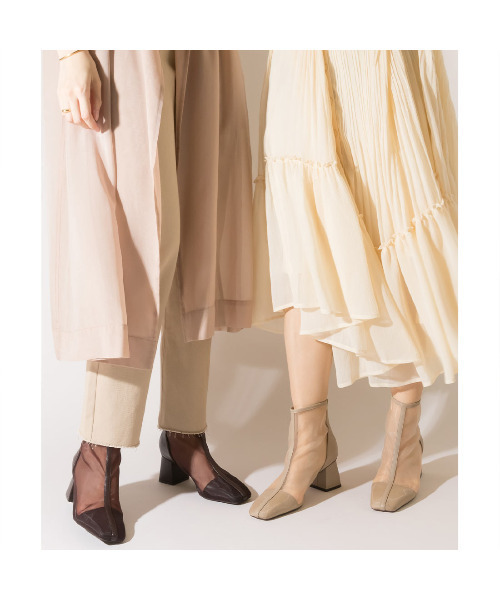 RANDA(ランダ)の「ソフト シースルーショートブーツ(ブーツ・レディース・ベージュ/ブラウン/ブラック・L/S/M/LL)」の10枚目の写真