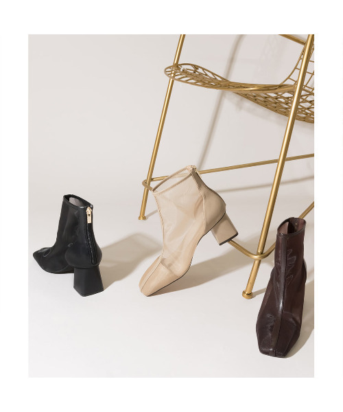 RANDA(ランダ)の「ソフト シースルーショートブーツ(ブーツ・レディース・ベージュ/ブラウン/ブラック・L/S/M/LL)」の11枚目の写真