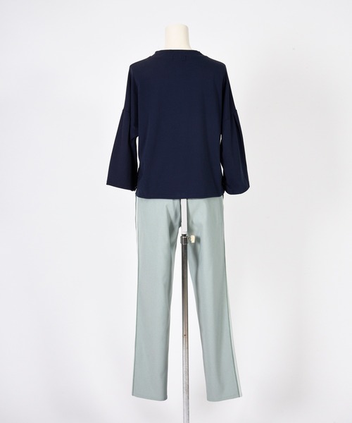 BDONNA（ビドンナ）の「スタンドカラー　プリントTシャツ（Tシャツ/カットソー・レディース・ライトグレー/ネイビー/ホワイト・MEDIUM）」の17枚目の写真