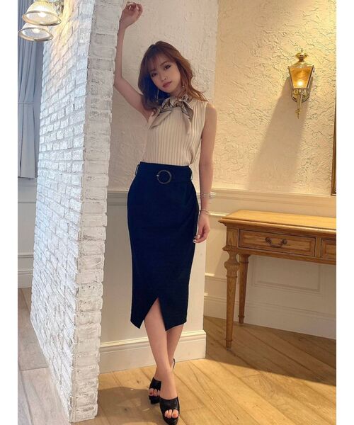 RESEXXY（リゼクシー）の「タックペンシルスカート（スカート・レディース・ブラック/ベージュ/ピンク・FREE）」の14枚目の写真