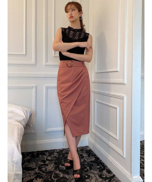 RESEXXY（リゼクシー）の「タックペンシルスカート（スカート・レディース・ブラック/ベージュ/ピンク・FREE）」の18枚目の写真