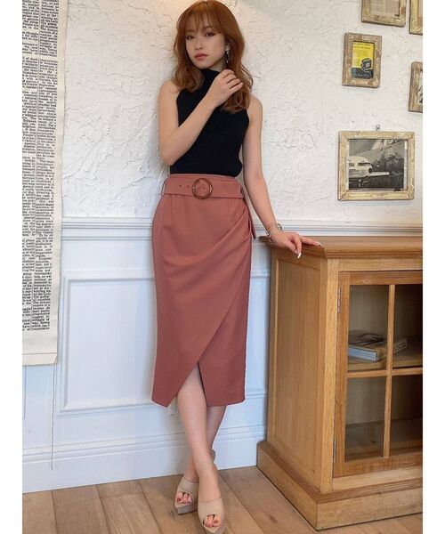 RESEXXY（リゼクシー）の「タックペンシルスカート（スカート・レディース・ブラック/ベージュ/ピンク・FREE）」の13枚目の写真