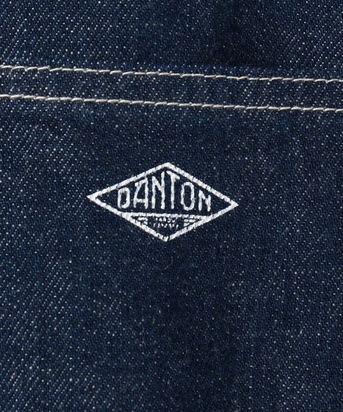 極美品✨DANTON カバーオール　デニム　丸襟　M ロゴ DANTON（ダントン）の「【DANTON】BIG デニムカバーオール NDM