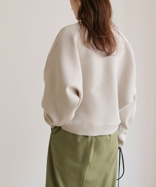 HER CLOSET(ハークローゼット)の「【shemoshelly】ドルマンスリーブダンボールニット(ニット/セーター・レディース・ライトグレー/ブラック/サックスブルー/ライトパープル/グレイッシュベージュ・M)」の16枚目の写真