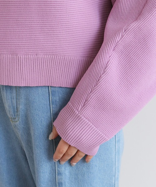 HER CLOSET(ハークローゼット)の「【shemoshelly】ドルマンスリーブダンボールニット(ニット/セーター・レディース・ライトグレー/ブラック/サックスブルー/ライトパープル/グレイッシュベージュ・M)」の15枚目の写真