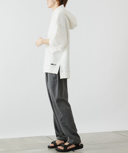 COLONY 2139(コロニートゥーワンスリーナイン)の「エアリーダンボール半袖パーカー(パーカー・メンズ・ホワイト/ブラック/サックスブルー・MEDIUM/LARGE)」の10枚目の写真