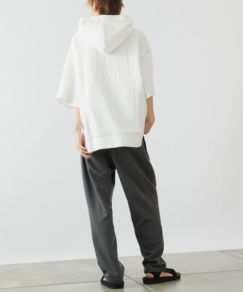 COLONY 2139(コロニートゥーワンスリーナイン)の「エアリーダンボール半袖パーカー(パーカー・メンズ・ホワイト/ブラック/サックスブルー・MEDIUM/LARGE)」の21枚目の写真