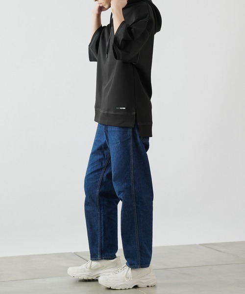 COLONY 2139(コロニートゥーワンスリーナイン)の「エアリーダンボール半袖パーカー(パーカー・メンズ・ホワイト/ブラック/サックスブルー・MEDIUM/LARGE)」の13枚目の写真