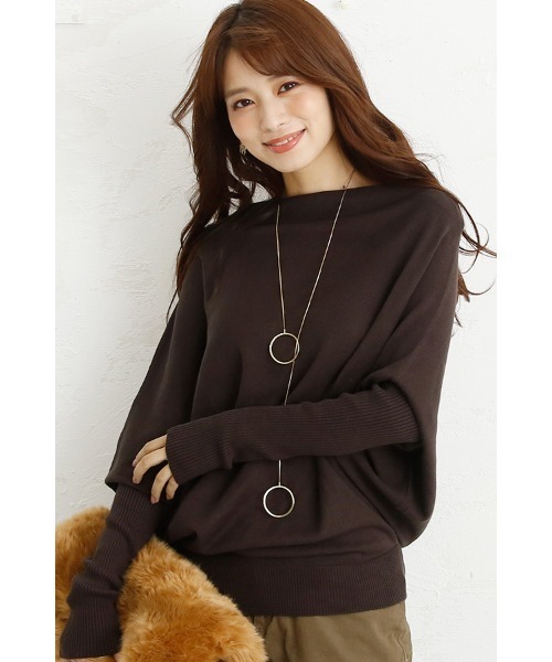 ElegChic(エレグシック)の「リブスリーブアシンメトリーニット(ニット/セーター・レディース・ライトグレー/ブラウン/ブラック・4L/M/XL)」の14枚目の写真